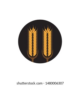Agriculture wheat Logo Template vector icon design

