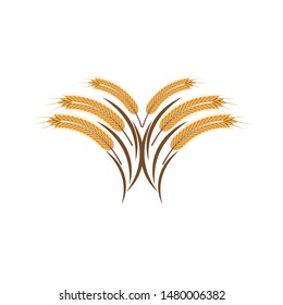 Agriculture wheat Logo Template vector icon design
