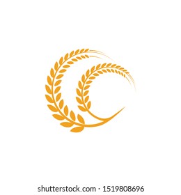 Agriculture wheat Logo Template vector icon design