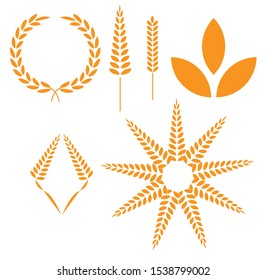 Agriculture wheat logo template vector icon design