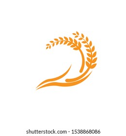 Agriculture wheat Logo Template vector icon design 
