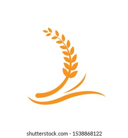 Agriculture wheat Logo Template vector icon design 
