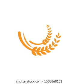 Agriculture wheat Logo Template vector icon design 
