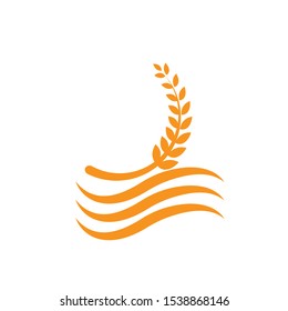 Agriculture wheat Logo Template vector icon design 
