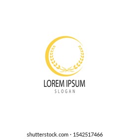Agriculture wheat Logo Template vector icon design