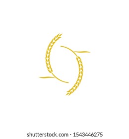 Agriculture wheat Logo Template vector icon design