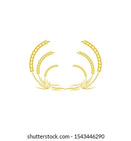 Agriculture wheat Logo Template vector icon design