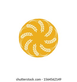 Agriculture Wheat logo template vector icon design