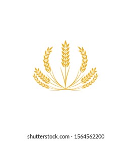 Agriculture Wheat logo template vector icon design