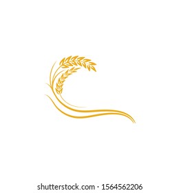 Agriculture Wheat logo template vector icon design