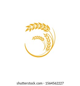 Agriculture Wheat logo template vector icon design