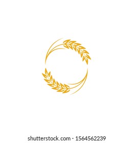 Agriculture Wheat logo template vector icon design