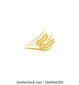 Agriculture Wheat logo template vector icon design