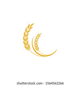 Agriculture Wheat logo template vector icon design