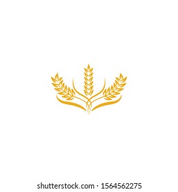 Agriculture Wheat logo template vector icon design