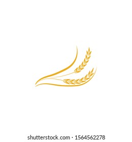 Agriculture Wheat logo template vector icon design