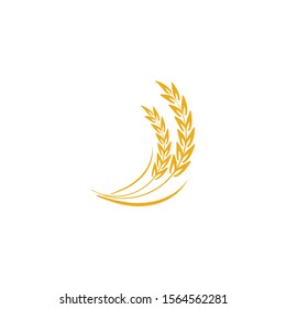 Agriculture Wheat logo template vector icon design