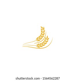Agriculture Wheat logo template vector icon design