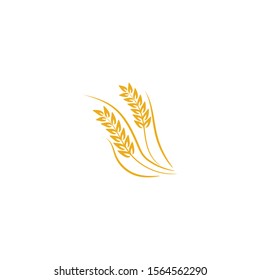 Agriculture Wheat logo template vector icon design