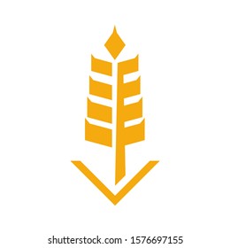 Agriculture Wheat logo template vector, Luxury Wheat Logo Concept, Icon Symbol