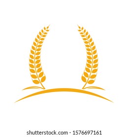 Agriculture Wheat logo template vector, Luxury Wheat Logo Concept, Icon Symbol