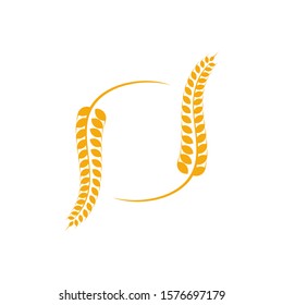 Agriculture Wheat logo template vector, Luxury Wheat Logo Concept, Icon Symbol