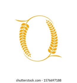 Agriculture Wheat logo template vector, Luxury Wheat Logo Concept, Icon Symbol