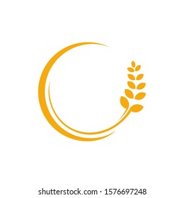 Agriculture Wheat logo template vector, Luxury Wheat Logo Concept, Icon Symbol