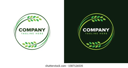 Agriculture Wheat logo template vector icon design