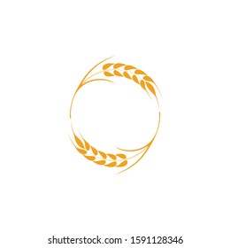 Agriculture Wheat logo template vector icon design