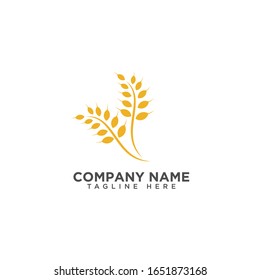 Agriculture wheat Logo Template vector icon design