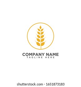 Design der Vektorillustration für Agrarweizen-Logo-Vorlage