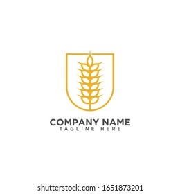 Agriculture wheat Logo Template vector icon design