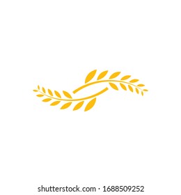 Design der Vektorillustration für Agrarweizen-Logo-Vorlage