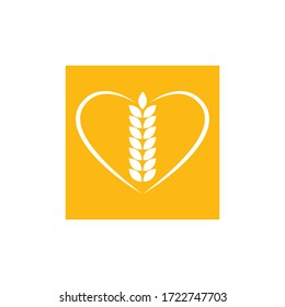 Agriculture wheat Logo Template vector icon design illustration