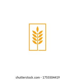 Agriculture wheat Logo Template vector icon design 