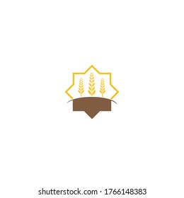 Agriculture wheat Logo Template vector icon design