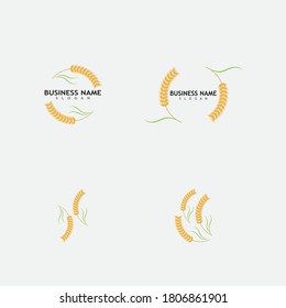 Agriculture wheat Logo Template vector icon design