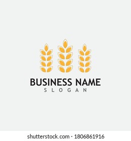 Agriculture wheat Logo Template vector icon design