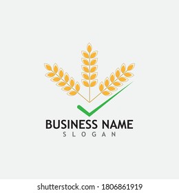 Agriculture wheat Logo Template vector icon design