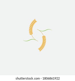 Diseño de iconos de la plantilla de logotipo de trigo agrícola