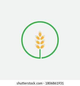 Agriculture wheat Logo Template vector icon design