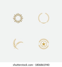 Agriculture wheat Logo Template vector icon design