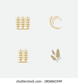 Agriculture wheat Logo Template vector icon design