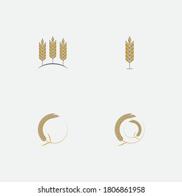 Agriculture wheat Logo Template vector icon design