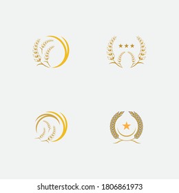 Agriculture wheat Logo Template vector icon design