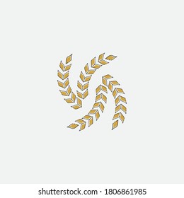 Agriculture wheat Logo Template vector icon design