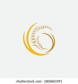 Agriculture wheat Logo Template vector icon design