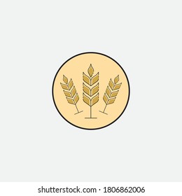 Agriculture wheat Logo Template vector icon design