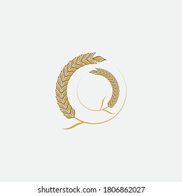 Agriculture wheat Logo Template vector icon design